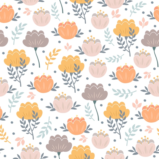 pastel pattern with peonies