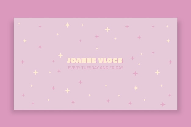 Pastel pink aesthetic youtube channel art