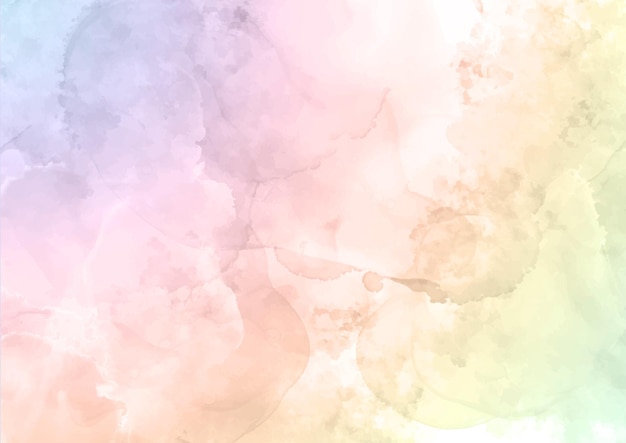 Pastel rainbow coloured watercolour texture background