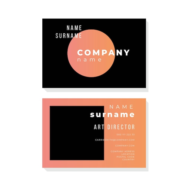 Free Vector patel color concept for business card style