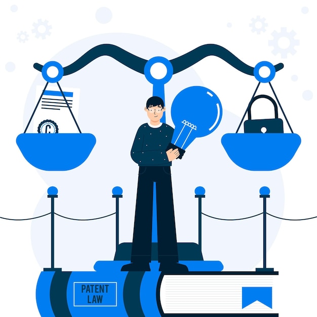 Free Vector patent law copyright illustration