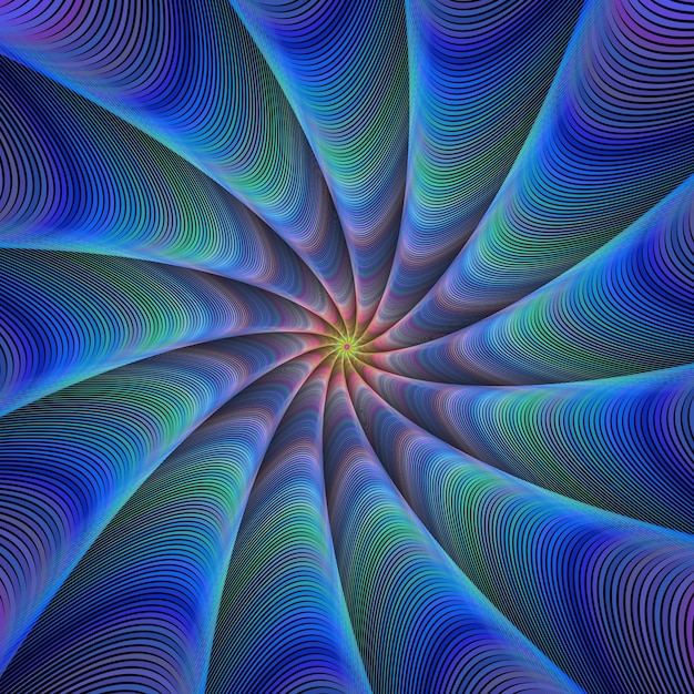 Path to meditation - blue fractal background