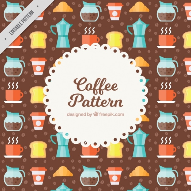 Free Vector pattern of coffee objects