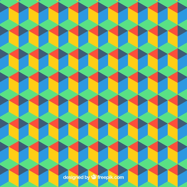 Free vector pattern of colorful hexagons