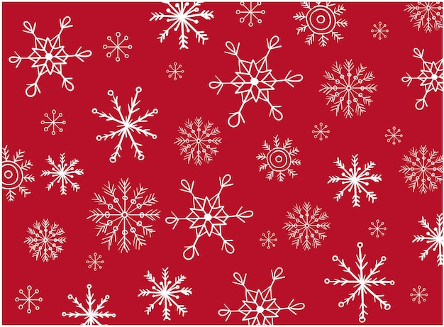 Pattern composed of a variation of snowflakes shaped differently.