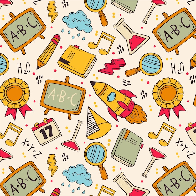 Free vector pattern design for back to school season celebration