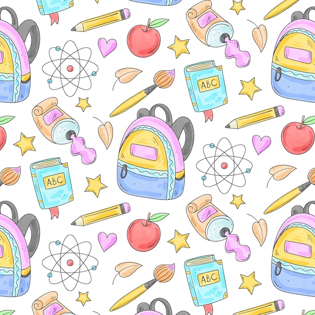 Free Vector pattern design for back to school season