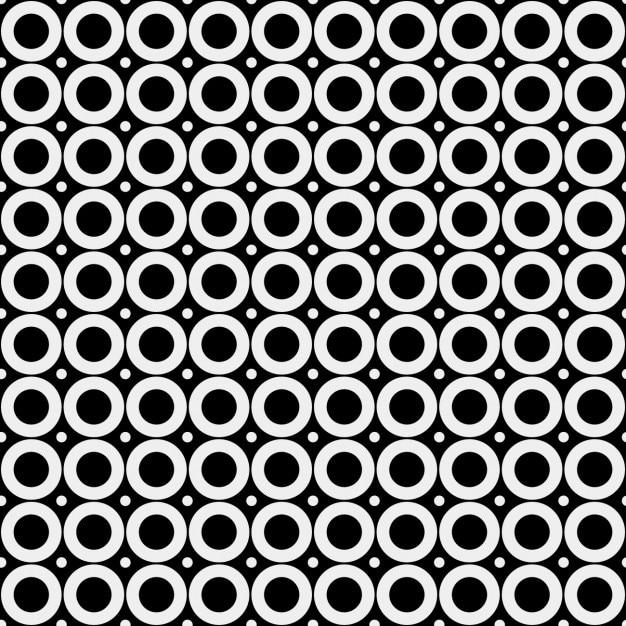 Free vector pattern retro with black and white circles