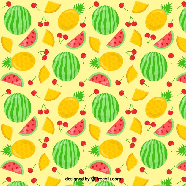 Pattern of summer fruits