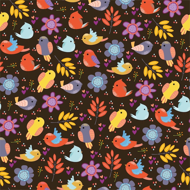 Free Vector pattern with birds