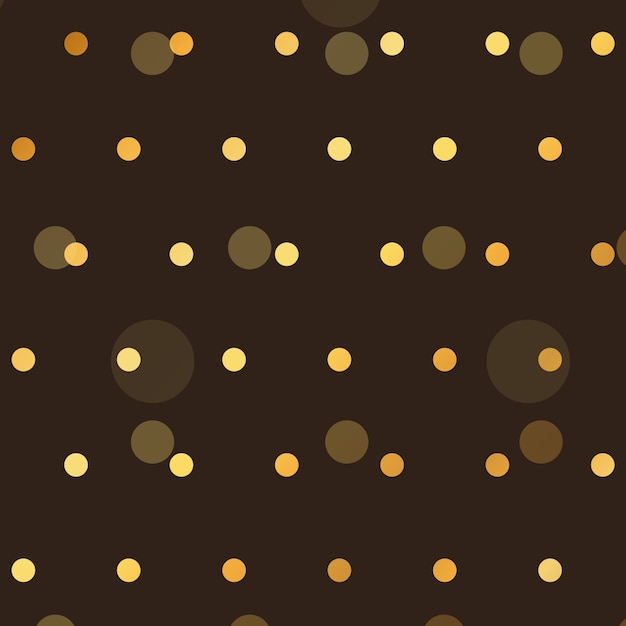 Pattern with golden dots on a black background