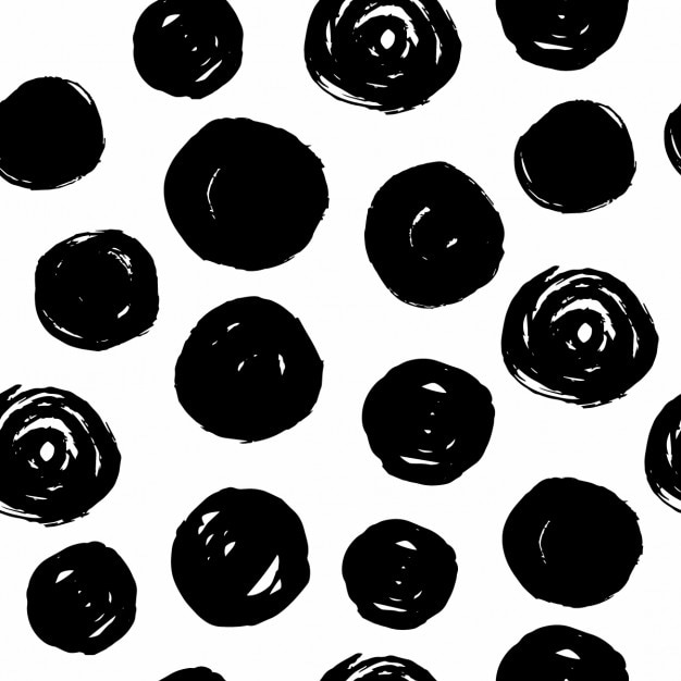 Pattern with hand drawn black dots