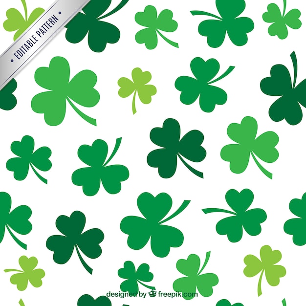 Pattern with shamrocks