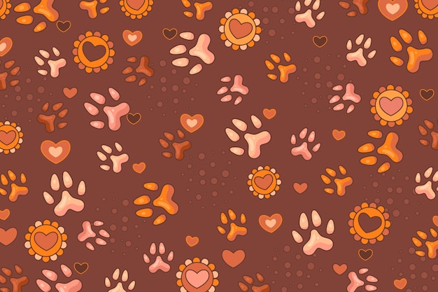 Free Vector paw prints pattern design