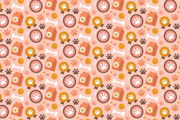 Paw prints pattern design