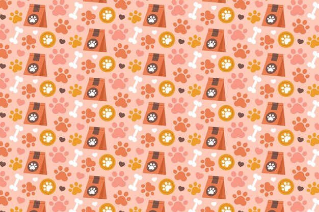 Paw prints pattern design