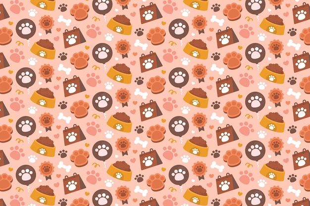 Paw prints pattern design