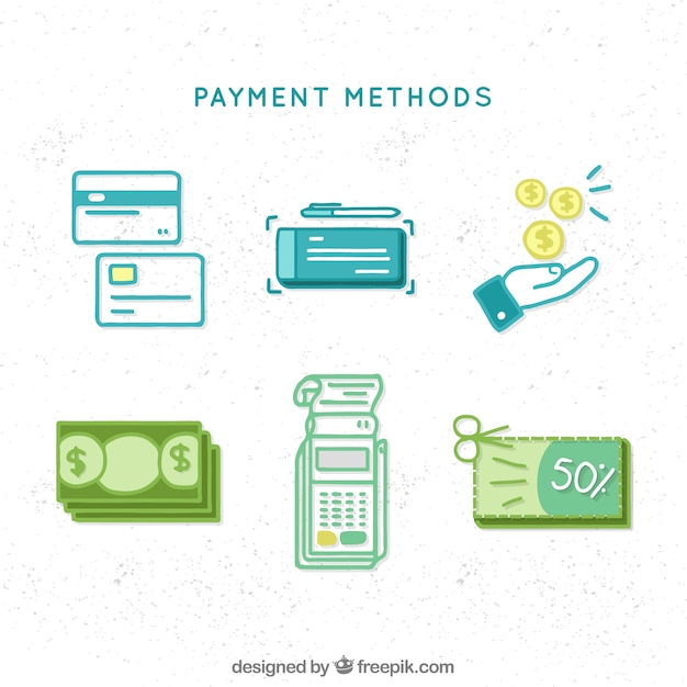 Free Vector payement elements with minimalist style