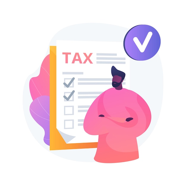 Free Vector paying taxes. receipt with cost. bill payment, receiving invoice, economic report. budget accounting. loan and credit management. irs form. vector isolated concept metaphor illustration.