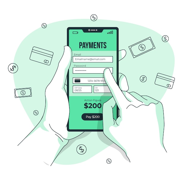 Payment information concept illustration