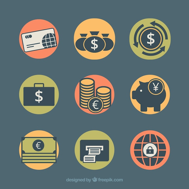 Free Vector payment methods with icon style