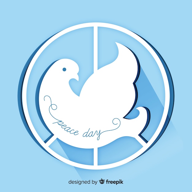 Peace day background with dove