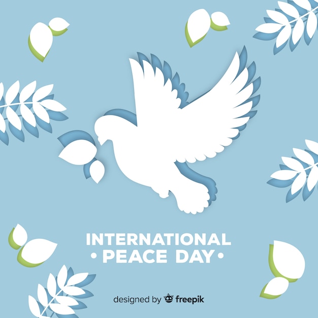 Peace day background with dove