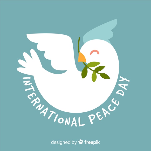 Peace day background with dove