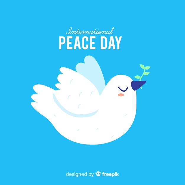 Peace day concept with a dover