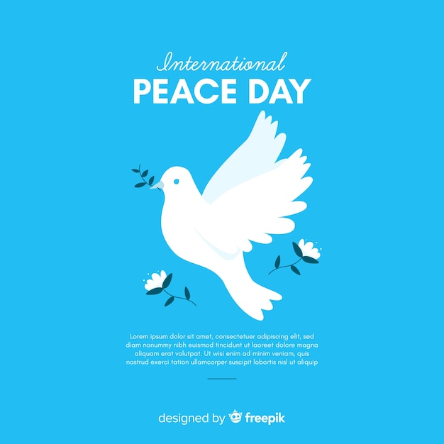 Peace day concept with a dover