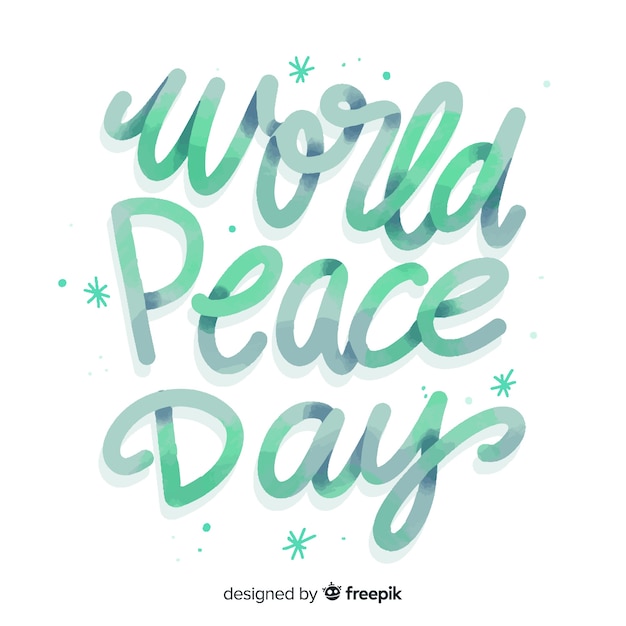 Peace day lettering gradient