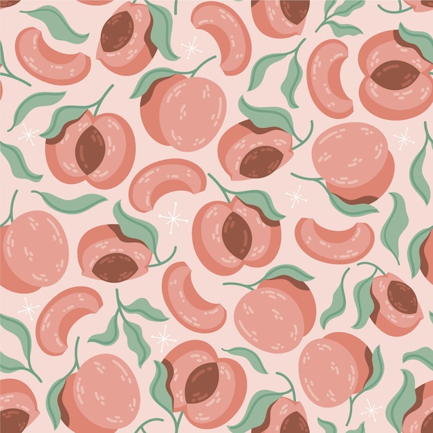 Free vector peach pattern design