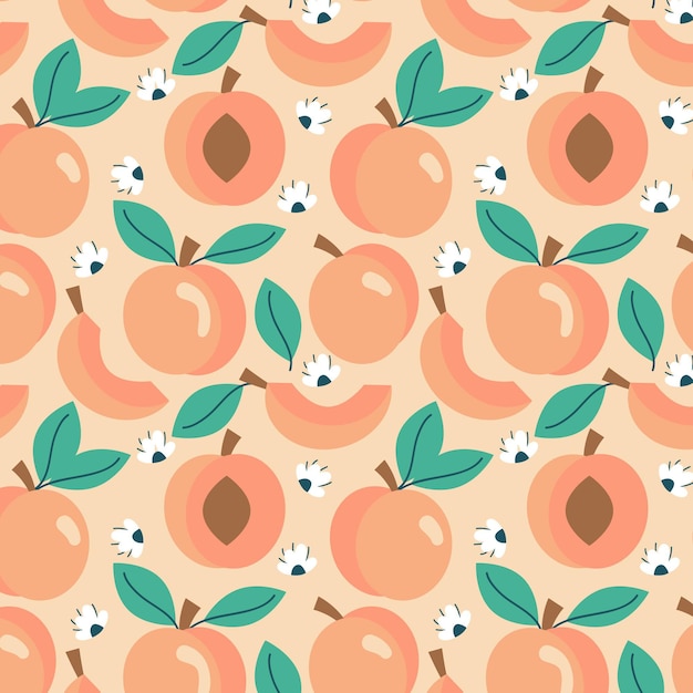 Free vector peach pattern design