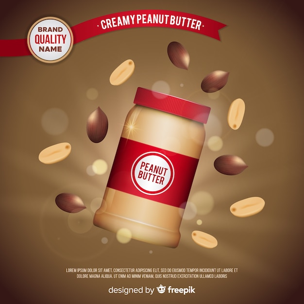 Free Vector peanut butter background