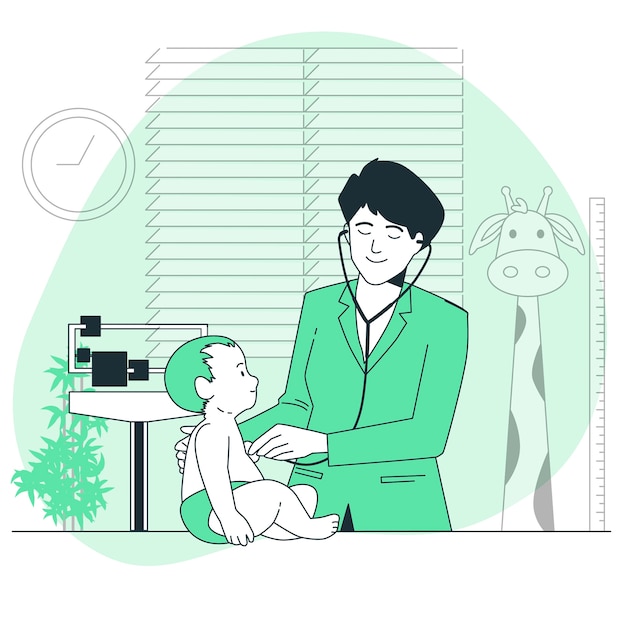 Free Vector pediatrician concept illustration