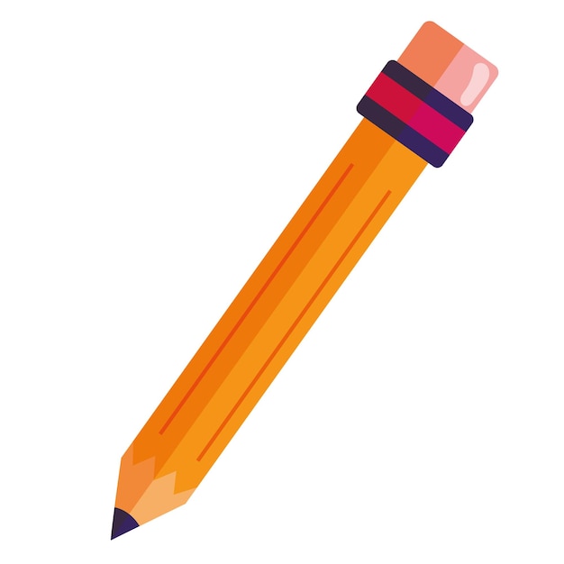 Free Vector pencil on white background