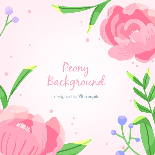 Peony flowers background design