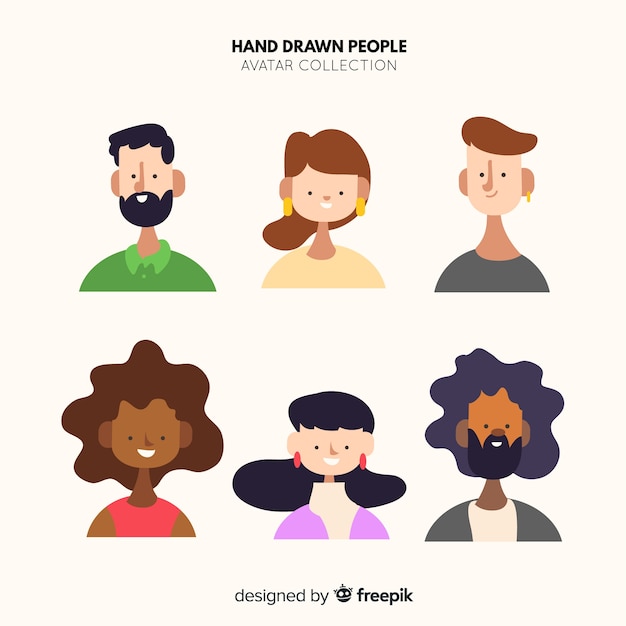 Free Vector people avatar collection