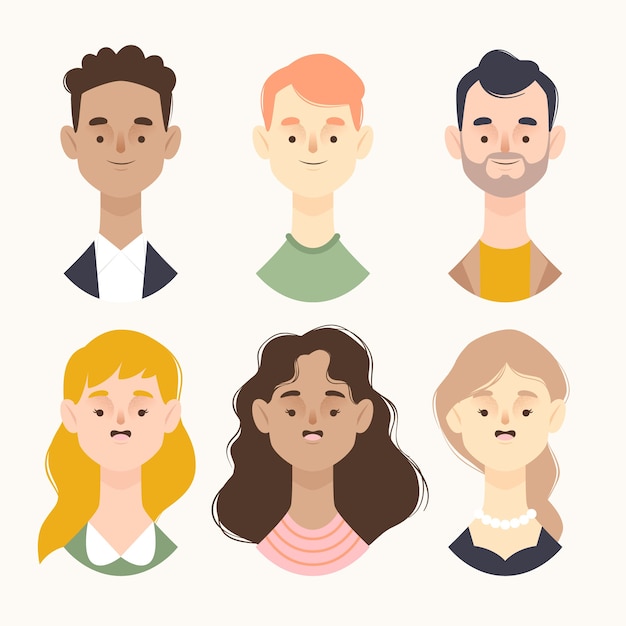 People avatars illustration concept