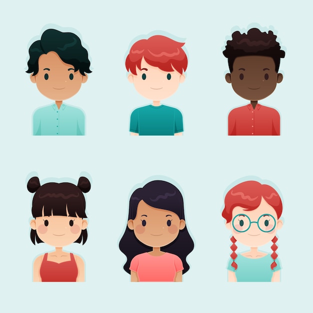 People avatars illustration concept