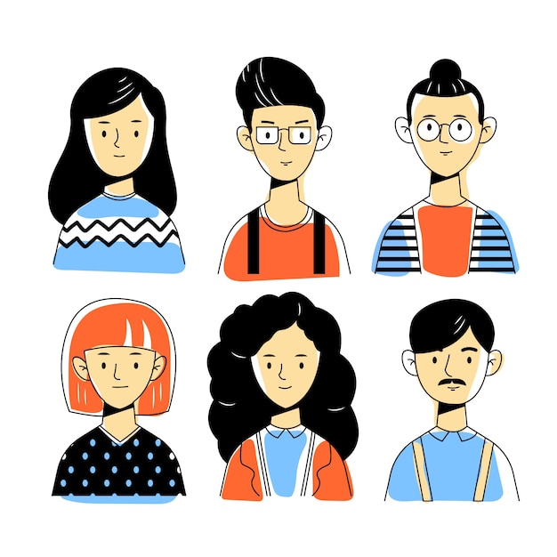 Free Vector people avatars illustration concept