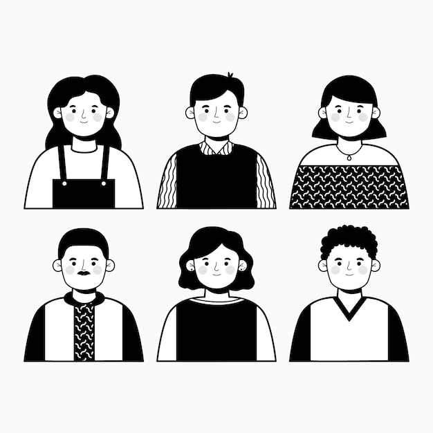 People avatars illustration design