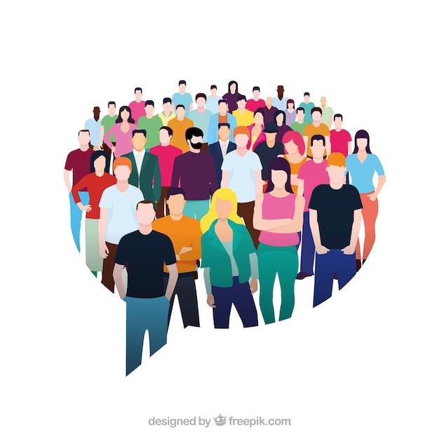 Free vector people background design