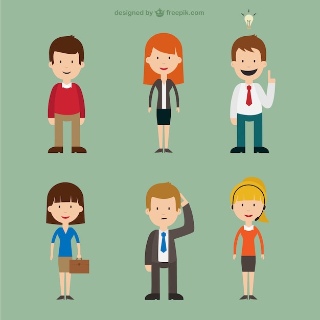 Free Vector people cartoon characters