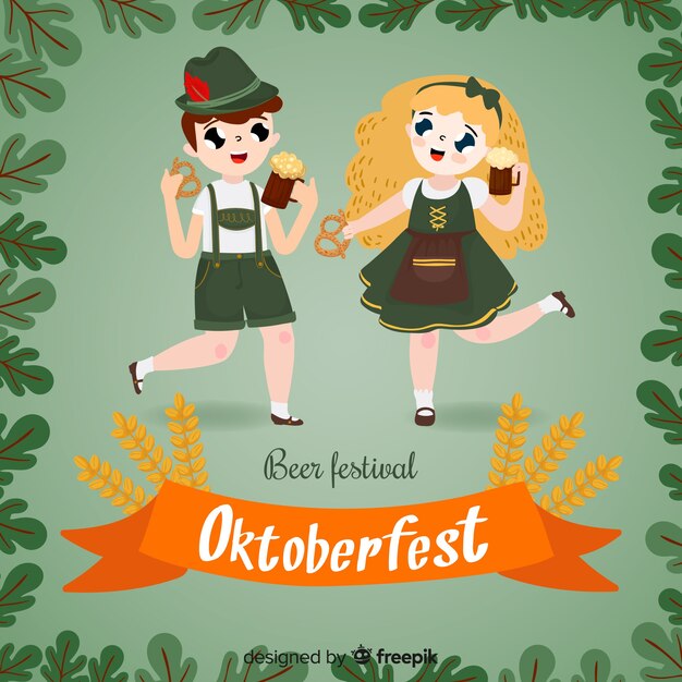 People celebrating oktoberfest