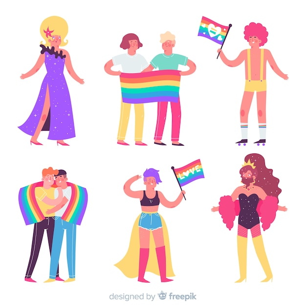 People celebrating pride day