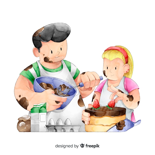 People cooking at the kitchen