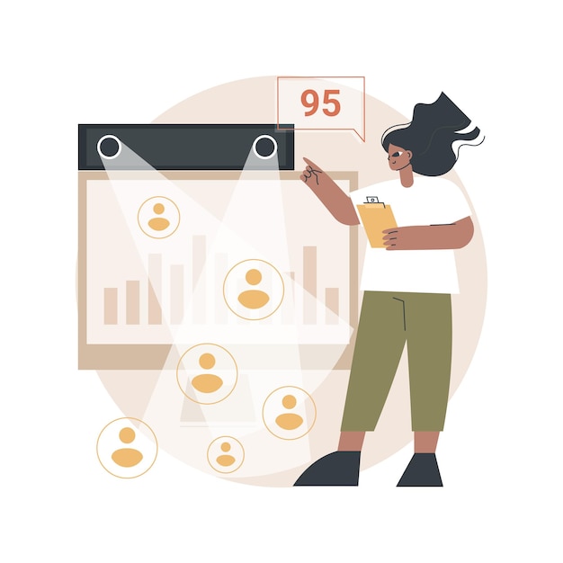 Free Vector people counter system concept illustration