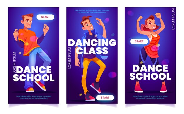 People dancing poster template