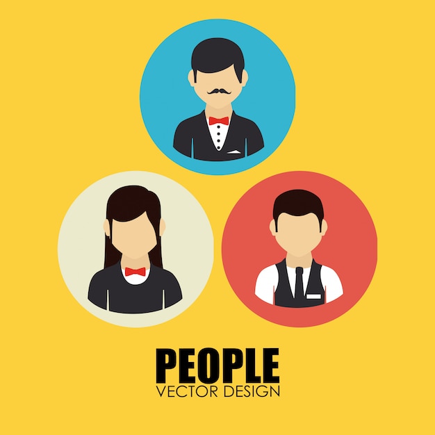 People design yellow illustration